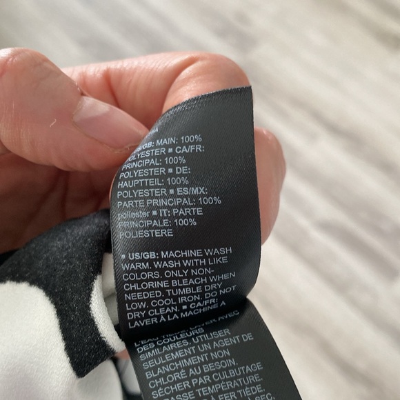 Truth and Fable one shoulder maxi dress size M/NWT/black & white. Side zipper - Picture 15 of 15